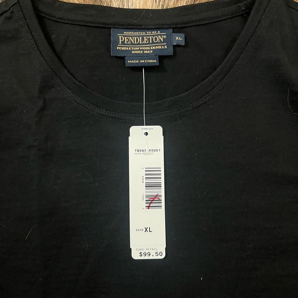 Pendleton Black Long Sleeve Crewneck Top - Picture 2 of 3